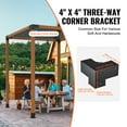 thumbnail image 2 of KFFKFF 20.72 lb 8.66" x 8.66" x 5.98", Carbon Steel Post Brackets Black 4 Piece, 2 of 9