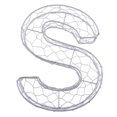thumbnail image 2 of Romantic Iron Alphabet R Frame Wire Wreath Succulent Pot Wedding Decor, 2 of 6