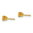 thumbnail image 2 of 14K Yellow Gold Earring Birthstone (11) November Women'S Citrine Round 3 mm, 2 of 3