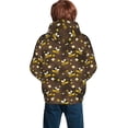 thumbnail image 2 of KLL Unisex Kids Boys Girls Hooded Pocket Pullover Hoodies-Flying Furry Honey Bees, 2 of 6