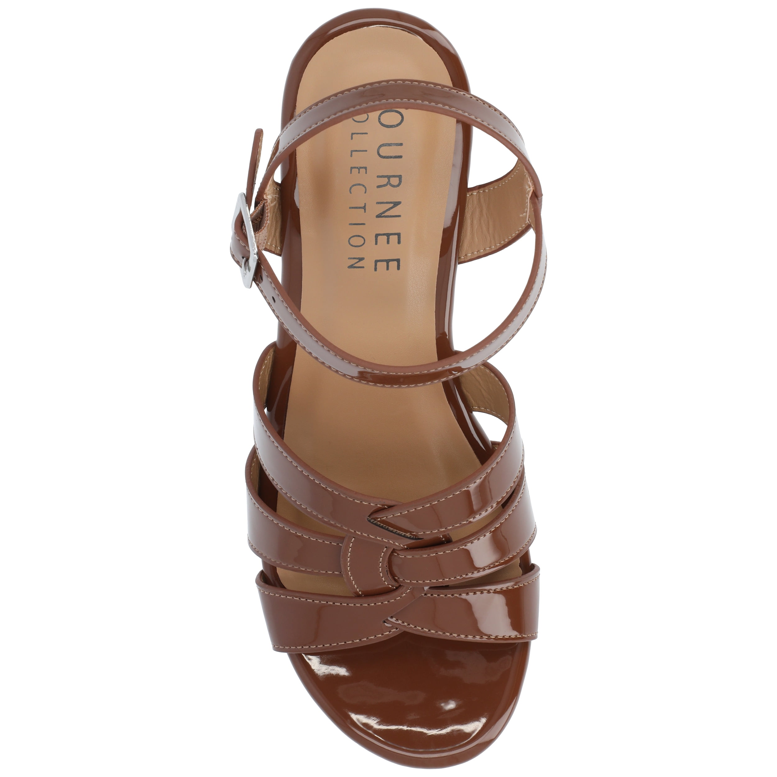 Journee Womens Jania Buckle Platform Sandals