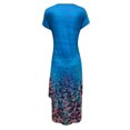 thumbnail image 3 of Daeful Robe Longue pour Femmes Col Rond Maxi Robes Fête Imprimé Floral Bohème Été Plage Robe Vert Clair 2TG, 3 of 5