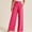 Hot Pink, variant on HUPOM Medieval Pants Pants Suit Slacks High Waist Rise Full Flare-Leg Pink XL