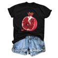 thumbnail image 4 of TSADFHJI Hauts Col en V pour Femmes Mode Décontractée Manches Courtes Col Rond T-Shirt Imprimé Ample TG Noir, 4 of 4