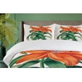 thumbnail image 4 of Ambesonne Summer Orange Duvet Cover Set, Thunberg's Lily Art, 2-Calking, Coconut Burnt Orange, 4 of 7