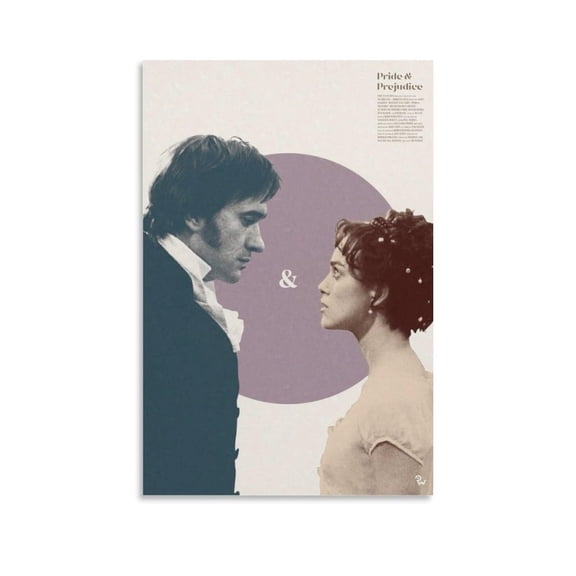 Pride & Prejudice Love Story Movie Poster (1) Canvas Poster Wall Art Picture Prints Hanging Photo Decor Home Posters Artworks