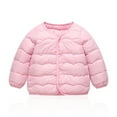 thumbnail image 6 of JUMEYU Girls Winter Jacket Winter Coats for Kids Baby Boys Girls Light Puffer Jacket with Hoods Toddlers Outerwear 12 18 Months (Pink,12-18 Months), 6 of 9