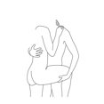 thumbnail image 3 of Póster abstracto de dibujo de una línea de pareja de amor, posturas especiales para hombre y mujer, pintura en lienzo, arte minimalista para pared, imagen para decoración del hogar, 3 of 5
