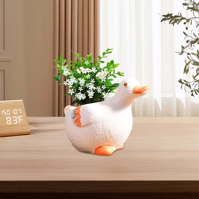 ICQOVD Succulent Flowerpot Personalized Desktop Breathable Animals Shaped Coarse Ceramic Flowerpot