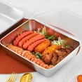 thumbnail image 4 of RUISINERY Grilling Prep and Serve Trays,BBQ Platter for Raws and Cooked Food,Stainless Steel Serving Trays for Food with Lid Set, 4 of 7