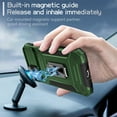 thumbnail image 5 of SaniMore for iPhone 12 Stand Case, Slide Camera Cover 360 Degree Rotating Kickstand Magnetic Car Mount Hybird Tri-layer Rugged Shell Military-grade Shockproof Anti-drop Cover, Darkgreen, 5 of 10