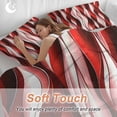thumbnail image 4 of 3 Piece Red Striped Ombre Duvet Cover Set Full Size, Microfiber Comforter/Quilt Cover with Corner Ties and 2 Pillowcases, Modern Red Moire Geometric All Season Soft Bedding with Zipper Closure, 4 of 8