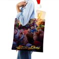 thumbnail image 4 of Street Fighter Game Bolso de tela con estampado de lienzo para mujer, bolsa de compras reutilizable y estética, con cremallera interior, regalo para mujer,40*45cm., 4 of 6