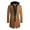Camel L, variant on Men Winter Overcoat Fake Two Piece Wool Long Sleeves Mid Length Zipper Warm Formal Plus Size Detachable Hat Winter Coat for Daily Wear