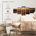 thumbnail image 5 of Elephant Stock Haleakala Volcano Golden Sunrise Wall Art - Horizontal Multi Panel Canvas - Living Room Wall Decor - Nature Multi Panel - Brown And Blue Decor - 68" x 30", 5 of 8