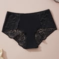 thumbnail image 4 of Avrnliq Womens High Waisted Lace Briefs Black - Tummy Control Seamless Soft Stretch Full Coverage Breathable Underwear for Ladies,Size XL, 4 of 4