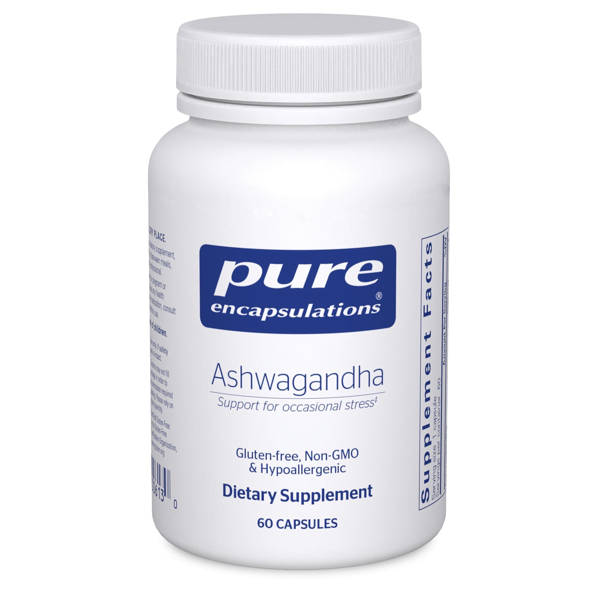 Pure Encapsulations Ashwagandha - 500 mg Ashwagandha Extract - Metabolism & Stress Support* - Immune Support* - GMO Free & Vegan - 60 Capsules