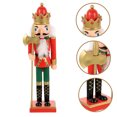 thumbnail image 3 of Christmas Wooden Cartoon Soldier Nutcracker Adorn Desktop Creative Wood Puppet Ornament, 3 of 8
