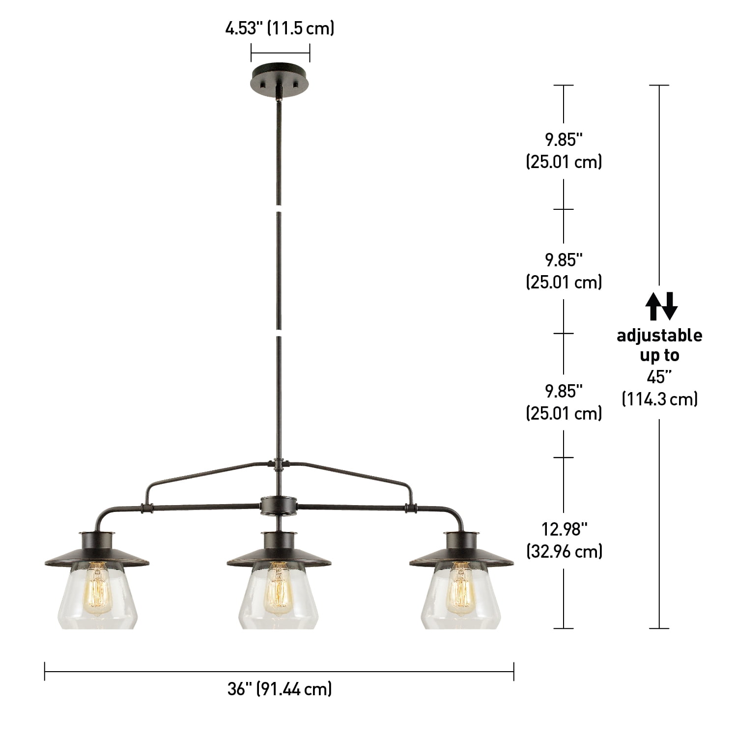 Globe Electric Nate 3 Light Oil Rubbed Bronze Pendant 64845 Globe Electric Nate 3 Light Oil Rubbed Bronze Pendant 64845 Com