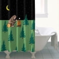 thumbnail image 4 of Green Bigfoot and Campfire Pattern Shower Curtain 84"x72" ,Bathroom Decorative Shower Curtains Set with 12 Hooks,Modern Waterproof Washable Shower Curtain, 4 of 6
