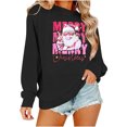 thumbnail image 4 of Womens Christmas Sweatshirt Funny Cute Xmas Holiday Crewneck Sweatshirts Winter Long Sleeve Pullover Tops, 4 of 7