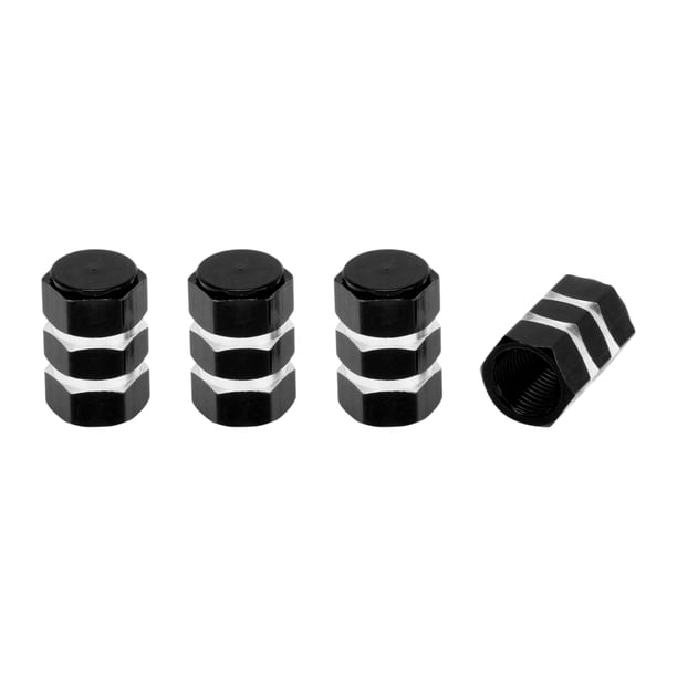 Tapones de vástago de válvula de neumático 7x17mm para automóvil, camión, motocicleta, bicicleta, cubiertas de polvo de válvula de neumático de aleación de aluminio negra decorativa