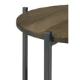 thumbnail image 5 of Axel Round Accent Table with Open Shelf Natural and Gunmetal, 5 of 7