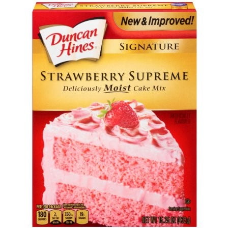 (2 Pack) Duncan Hines SIGNATURE LAYER CAKE MIX Strawberry Supreme 15.25