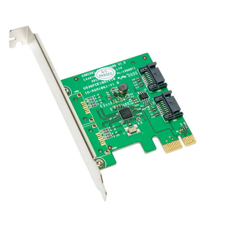 IO Crest 2-port SATA III PCIe 2.0 x2 Controller Card Green, (Best Sata Iii Controller Card)