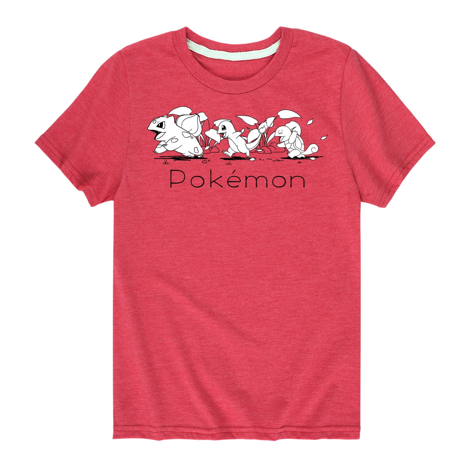 Pokemon Starter Girl T-Shirt – Offizielles Merch | Mit Bisasam, Schiggy, Glumanda & Pikachu