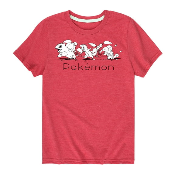 Pokémon - Sketchy Starters - Youth Short Sleeve Graphic T-Shirt