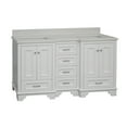 thumbnail image 6 of Nantucket 60" Double Bathroom Vanity with White Cabinet and Quartz Top, 6 of 6