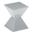 thumbnail image 4 of Sunpan Rocco Table de Chevet Moderne en Fibre de Verre Haute Brillance de 13.5" en Argent, 4 of 4