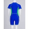 thumbnail image 5 of vastwit Sporty Swimsuits for Boys Girls Short Sleeve Rash Guard One Piece Swimwear Wetsuits Royal Blue 160, 5 of 7
