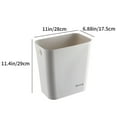 thumbnail image 3 of HOARBOEG Rectangular Open Top Trash Bin Suitable for Home Bathroom Kitchen Bedroom Office Waste Bin Modern Design Garbage Container Recycle Bin, Gray, 3 of 9