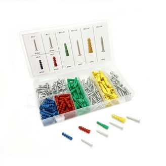 Hyper Tough 500-Piece Zinc Plated Steel Screw and Anchor Fastener