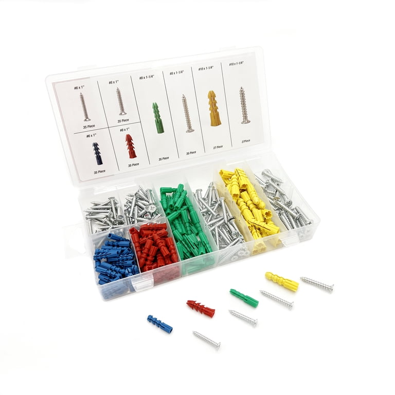 Hyper Tough 264-Piece Screw & Wall Anchor Assortment with Storage Case photo 1