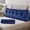 Blue(with a Roll Pillow), variant on Queen Wedge Headboard Pillow with 2 Roll Cushions, Large Reading Pillow for Bed Sitting Up, Triangular Backrest Cushion for Headboard, Ergonomic Support Pillow for Back Pain Relief, Blue