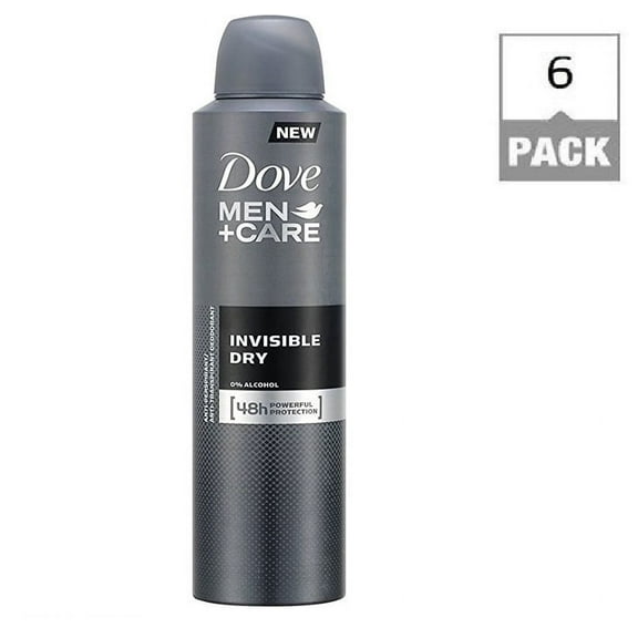 Dove Men   Care Invisible Dry Antiperspirant Deodorant Spray 250 Mi Pack 6