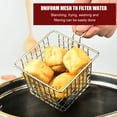 thumbnail image 4 of Generic Stainless Steel Square Fry Basket with 8cm Handle for Snacks and Fries, 137g, Silver, 4 of 6