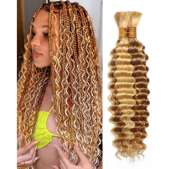 Human Braiding Hair Flagship Deep Wave, 16 pulgadas, 2 paquetes