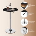 thumbnail image 4 of Yaheetech Counter Height Adjustable Pub Round Table with with 360° Swivel, Black, 4 of 5