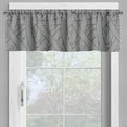 thumbnail image 2 of Ambesonne Stripe Valance Pack of 2, Modern Intertwined Lines, 42"X12", Charcoal Grey and White, 2 of 5