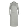 thumbnail image 4 of Time and Tru Women's Mock Neck Top and Midi Skirt Set, 2-Piece, Sizes XS-XXXL, 4 of 4