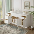 thumbnail image 4 of 60 in. W x 21 in. D x 32.5 in. H Bath Vanity Cabinet without Top in White, 4 of 5