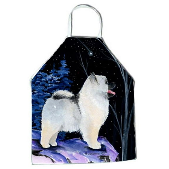 Starry Night Keeshond Apron - 27 x 31 in.