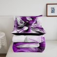 thumbnail image 5 of Homewish Purple Tie Dye Full Size Comforter Sets,Aesthetic Artwork Bedding Comforter Set,Black Reversible,3 Pieces,1 Comforter and 2 Pillowcases, 5 of 7