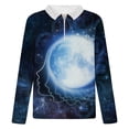thumbnail image 4 of Blusa de manga larga con estampado digital colorido y media cremallera para hombre Pompotops  oipoqjl47026, 4 of 5
