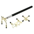 thumbnail image 3 of Uxcell Silicone Retractable Billiards Pool Cue Stick Bridge with 3 Types Bridge Heads, Gold, 3 of 6