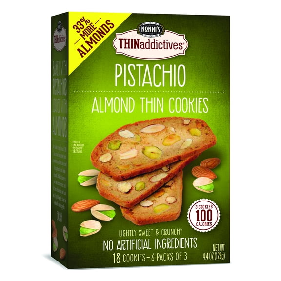 Nonni's Thinaddictives Pistachio Almond Thin Cookies